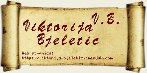 Viktorija Bjeletić vizit kartica